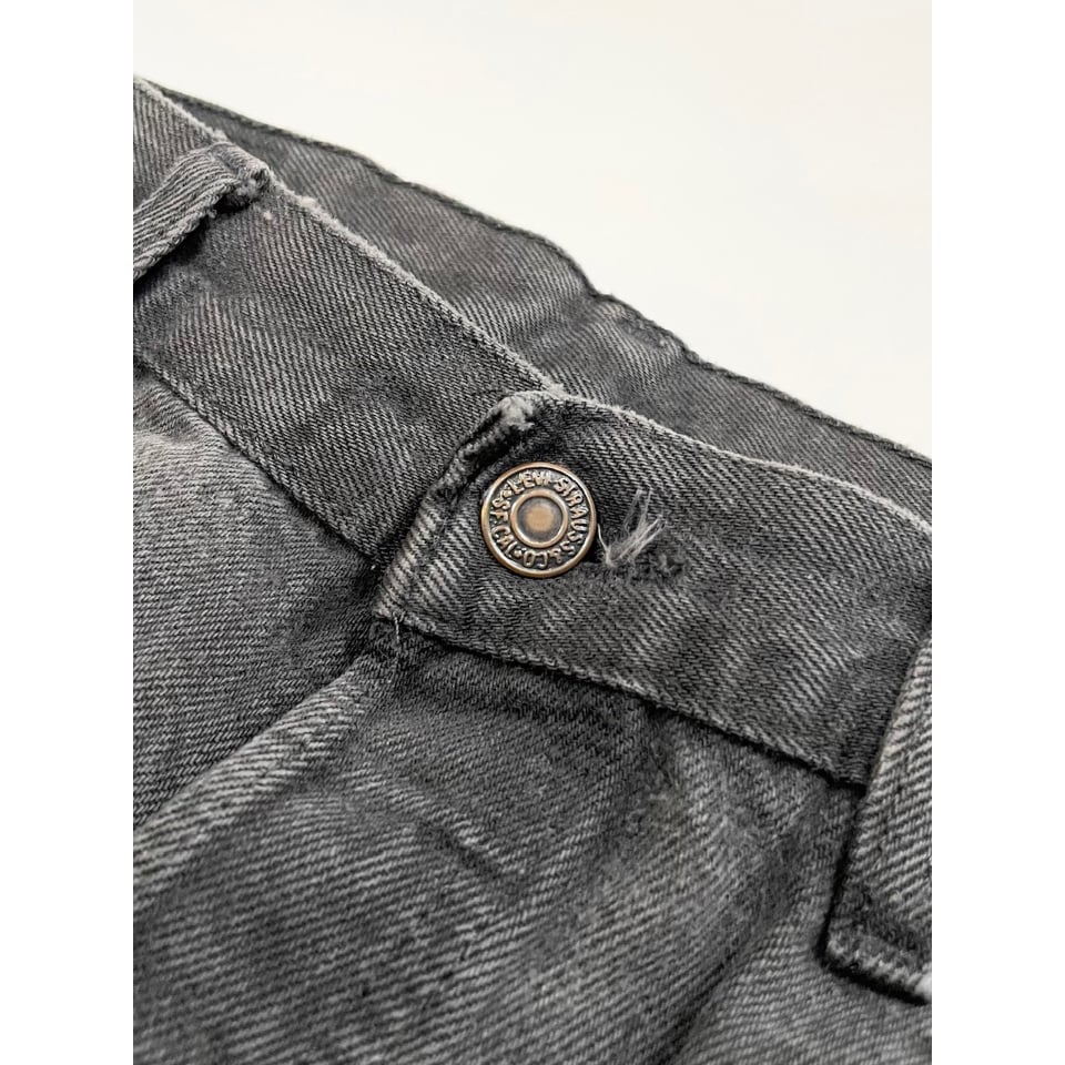 I'm still in建筑物里 ヒョウ柄　モノクロ　デニムジーンズy2k00s 今昔ロゴデザインのデニムパンツ 今昔 KJ-29102 和柄 和風 刺繍