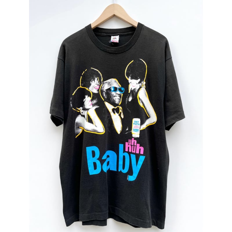 90s USA製 レイチャールズ ペプシ アート ブラック フェード Tシャツ 90s Ray Charles × Pepsi Tee MEAD IN USA 🇺🇸 Size