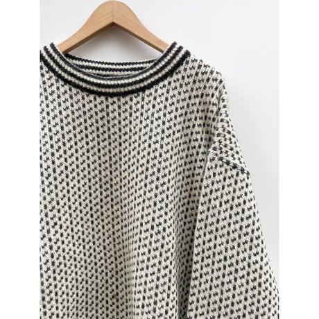 80s L.L.Bean "BIRDS EYE" WOOL KNIT MADE IN NORWAY 🇳🇴 Size XL