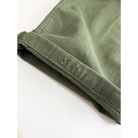 60s US ARMY OG-107 COTTON SATEEN BAKER PANTS Size W32L31→W31.5L29