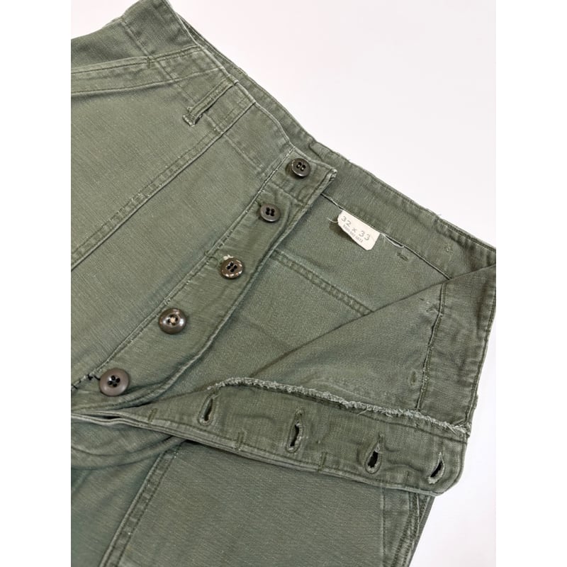 パンツ 60s~70s US ARMY Baker Pants W31 60s US ARMY OG-107 COTTON SATEEN BAKER PANTS Si