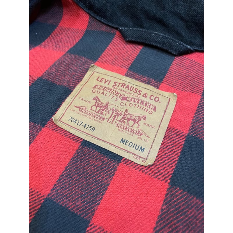 90s Levi's 70417 FLANNEL LINED BLACK DENIM JACK 90s Levi's 70417 FLANNEL LINED BLACK DENIM JACK