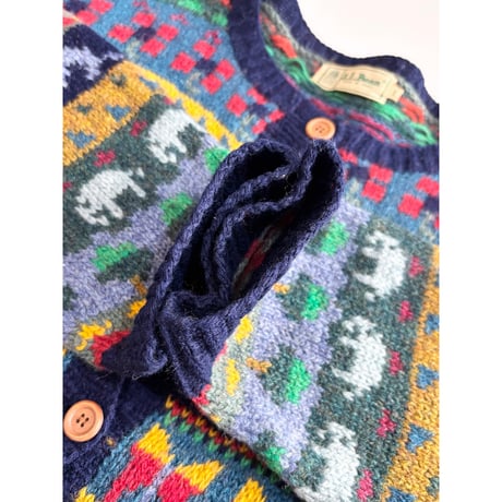 90s L.L.Bean WOOL CARDIGAN Size L