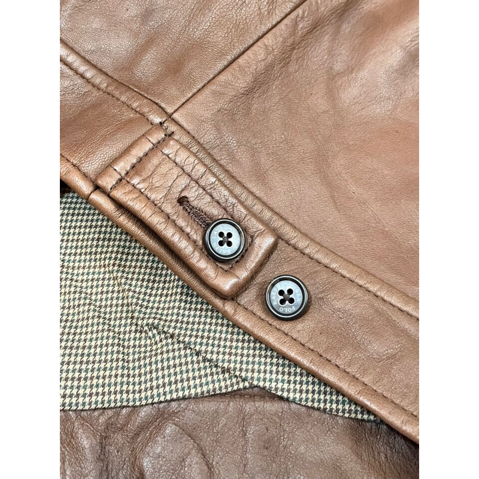 90s Ralph Lauren LEATHER JACKET Size S | KORDS