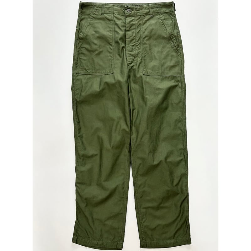 60s US ARMY OG-107 COTTON SATEEN BAKER PANTS Si