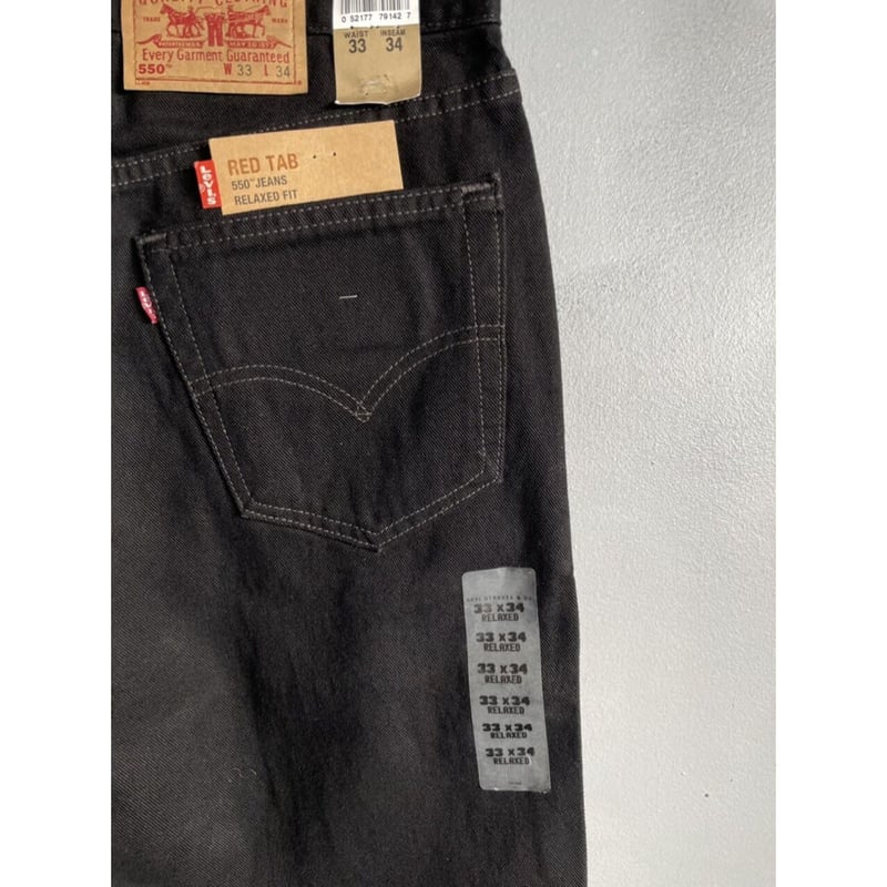 【実寸W33 L29】00s levi's black 550 569型 00s Levi's 569 ブラックデニムパンツ ストレート W33 メキシコ