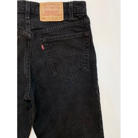 90s Levi’s 550-0260 BLACK DENIM PANTS MADE IN USA 🇺🇸  Size W32L30→W31L29
