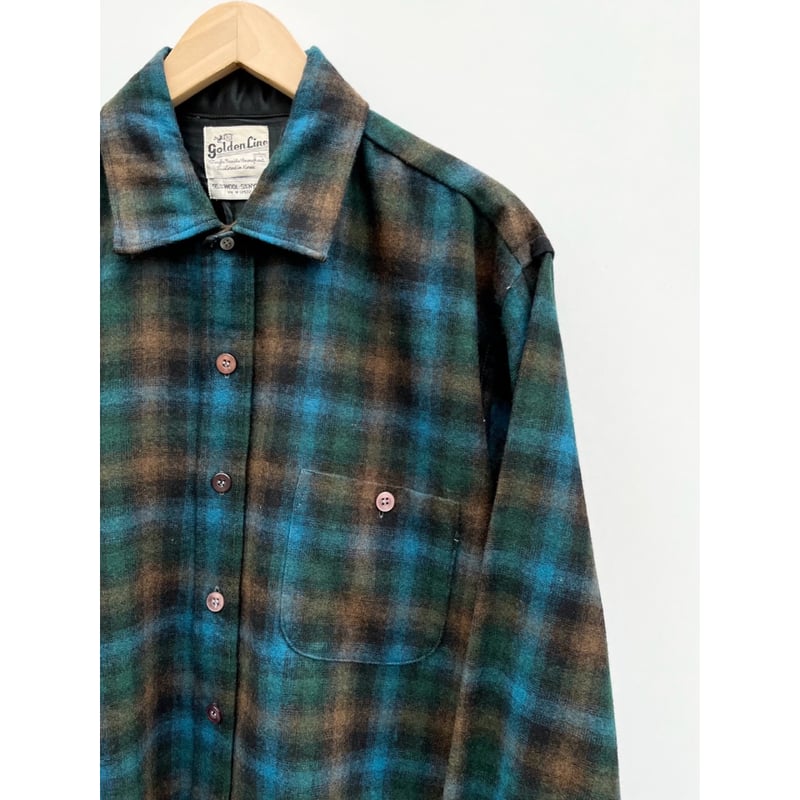 60s ウールシャツ 12月29日（日）入荷！60s〜オンブレ オープンカラーウール