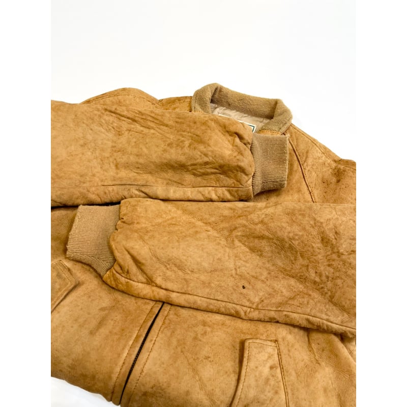 80s L.L.Bean LAMB SUEDE HARRINGTON JACKET Size