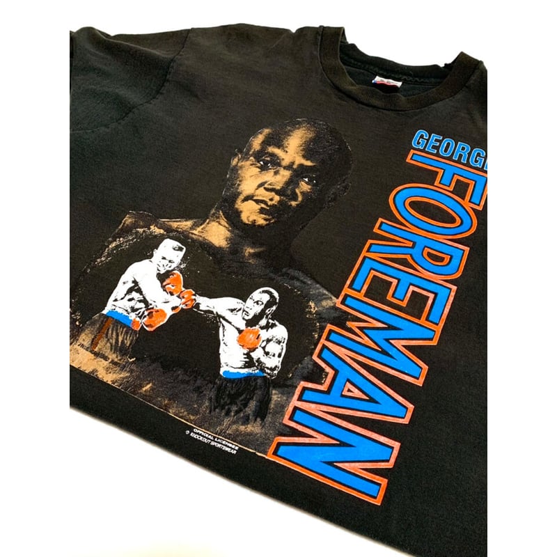 90s ボクシング フォアマン モーラー Tシャツ 入手困難品 Mサイズ 別注】＜MOONRAKERS＞MOON-TECH オーバーサイズポケットT