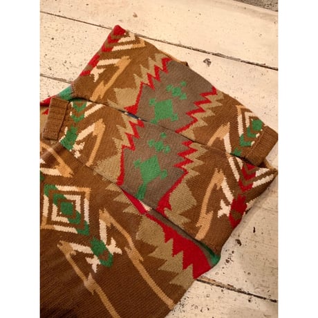 90s Ralph Lauren "星条旗 & ネイティブ柄" HAND KNIT Size L