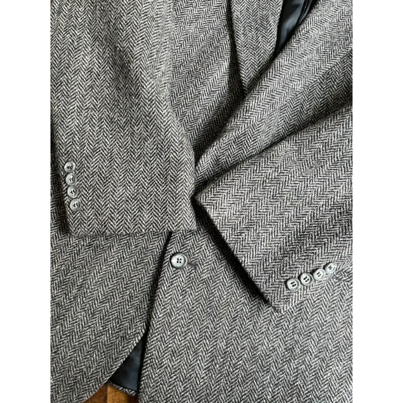 80s LANDS'END HARRIS TWEED JACKET TAILORED IN U 80s LANDS'END HARRIS TWEED JACKET TAILORED IN U
