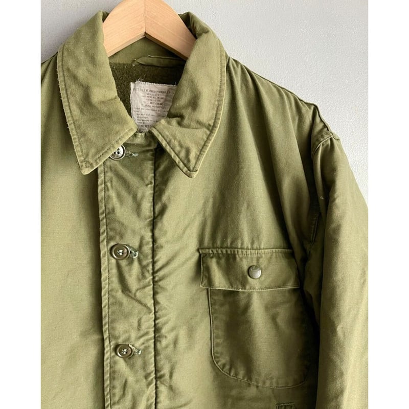米軍実物 A-2 deck jacket 70's LARGE(42-44) 70s US NAVY A-2DECK JACKET Size LARGE (42-44) |