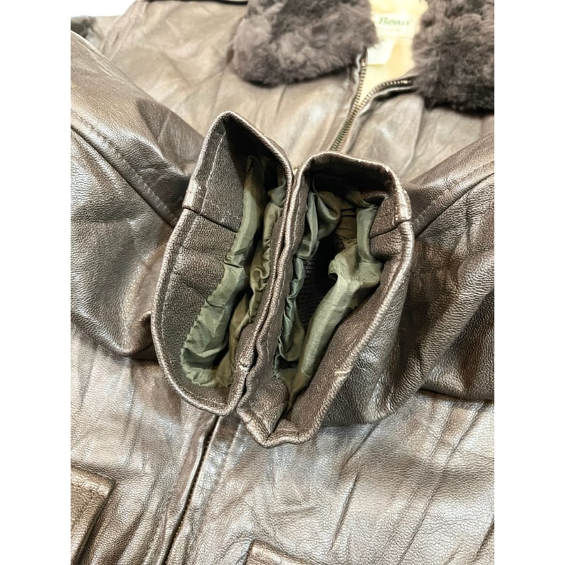 80s L.L.Bean G-1 TYPE LEATHER JACKET MADE IN US 80s L.L.Bean G-1 TYPE LEATHER JACKET MADE IN US