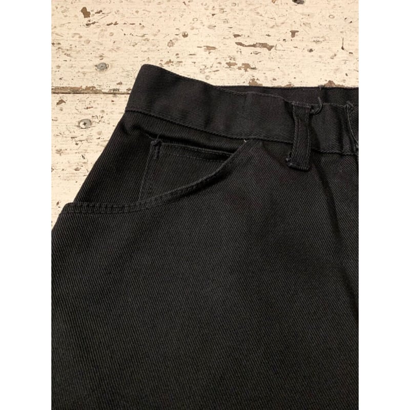 60s STORE BRAND BLACK COTTON TWILL PANTS Size W
