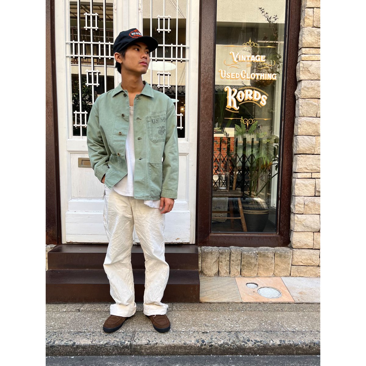 40s US MARINE CORPS P-47 HBT JACKET Size 38〜40程 40s US MARINE CORPS P-47 HBT JACKET Size 38〜40程