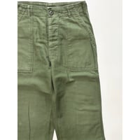 60s US ARMY OG-107 COTTON SATEEN BAKER PANTS Size W30L31→W29L31