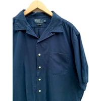 90s Ralph Lauren "CALDWELL" S/S OPEN COLLAR SHIRT Size L