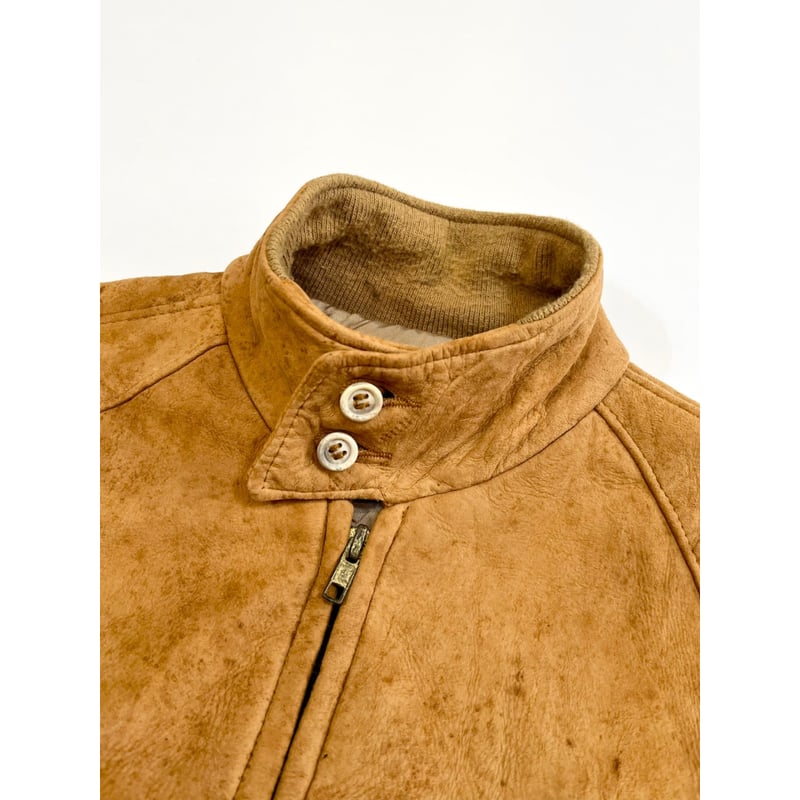 80s L.L.Bean LAMB SUEDE HARRINGTON JACKET Size