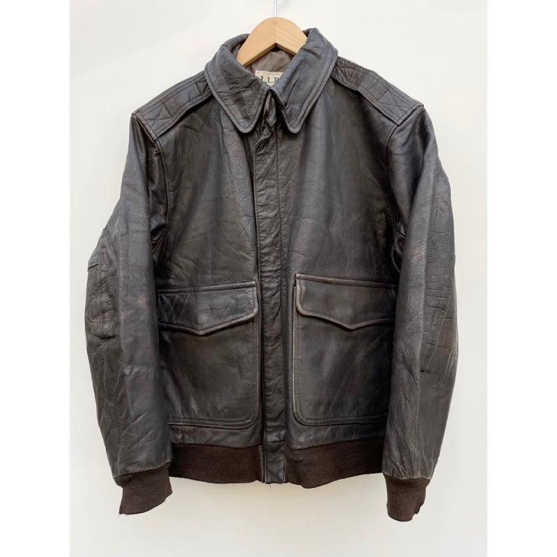 80s L.L.Bean A-2 TYPE LEATHER JACKET Size M | K 80s L.L.Bean A-2 TYPE LEATHER JACKET Size M | K