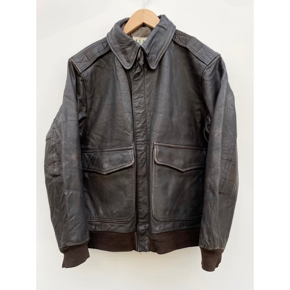 80s L.L.Bean A-2 TYPE LEATHER JACKET Size M | K 80s L.L.Bean A-2 TYPE LEATHER JACKET Size M | K
