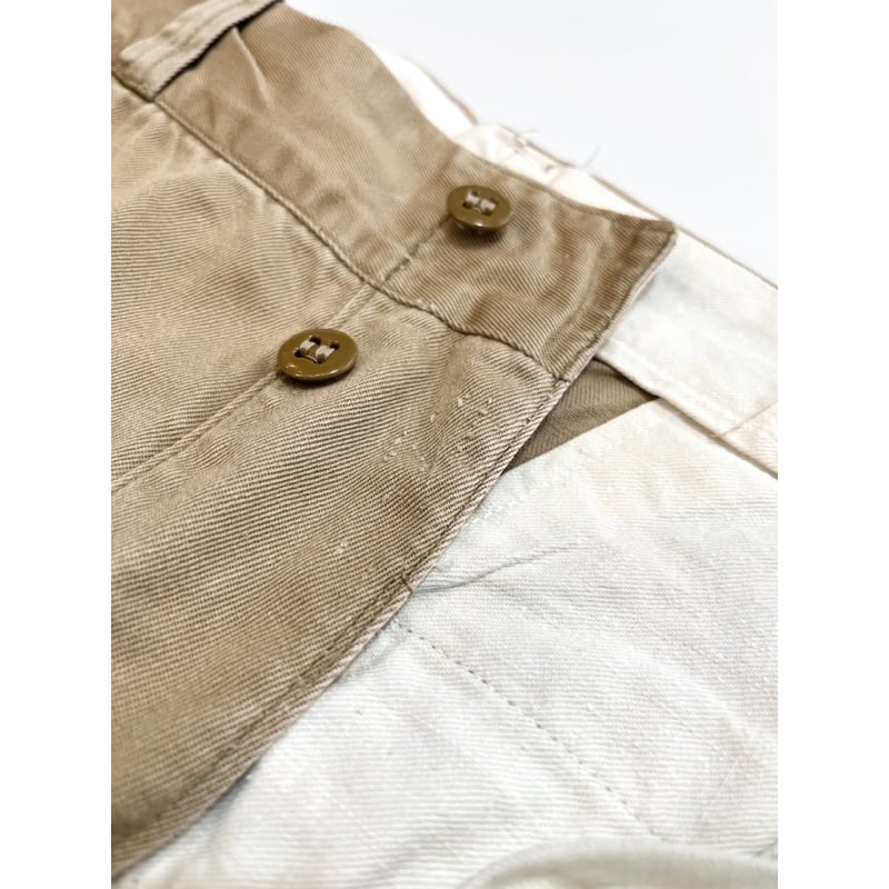 50s US ARMY KHAKI TROUSERS Size W32L33→W31L32 |