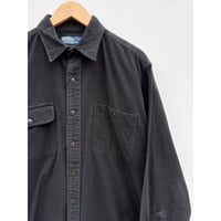 90s Ralph Lauren "BLACK" CHAMOIS CLOTH SHIRT Size M