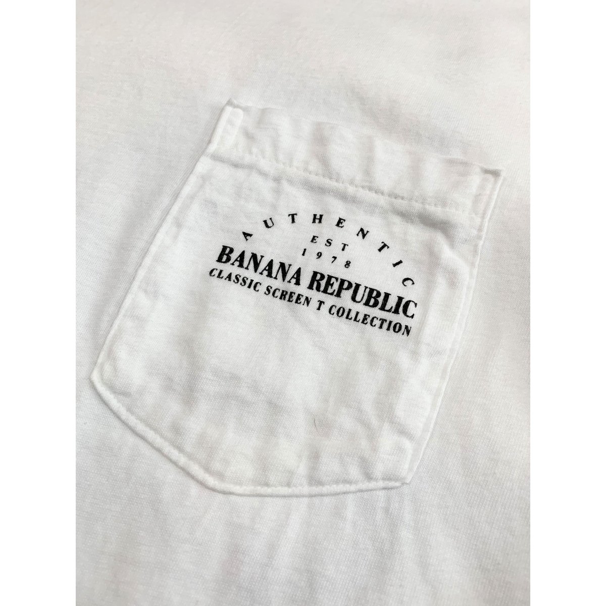 80s~90s BANANA REPUBLIC POCKET Tee MADE IN USA