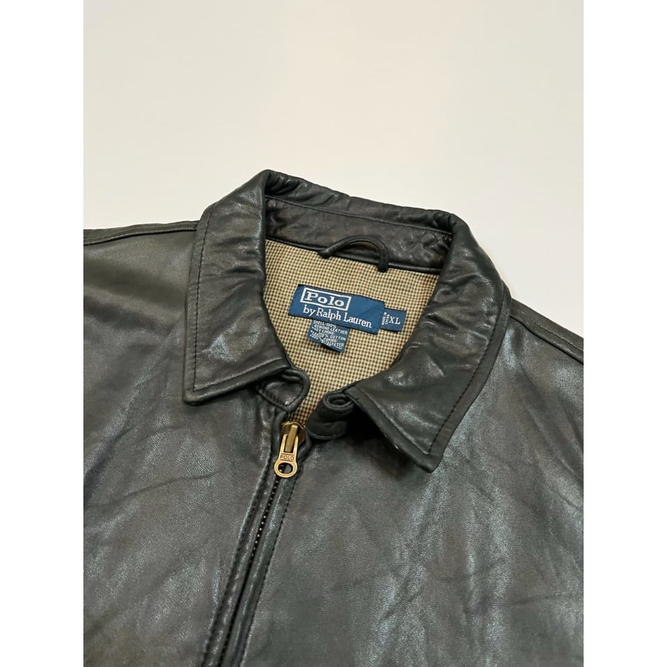 90s Ralph Lauren LEATHER JACKET Size XL | KORDS