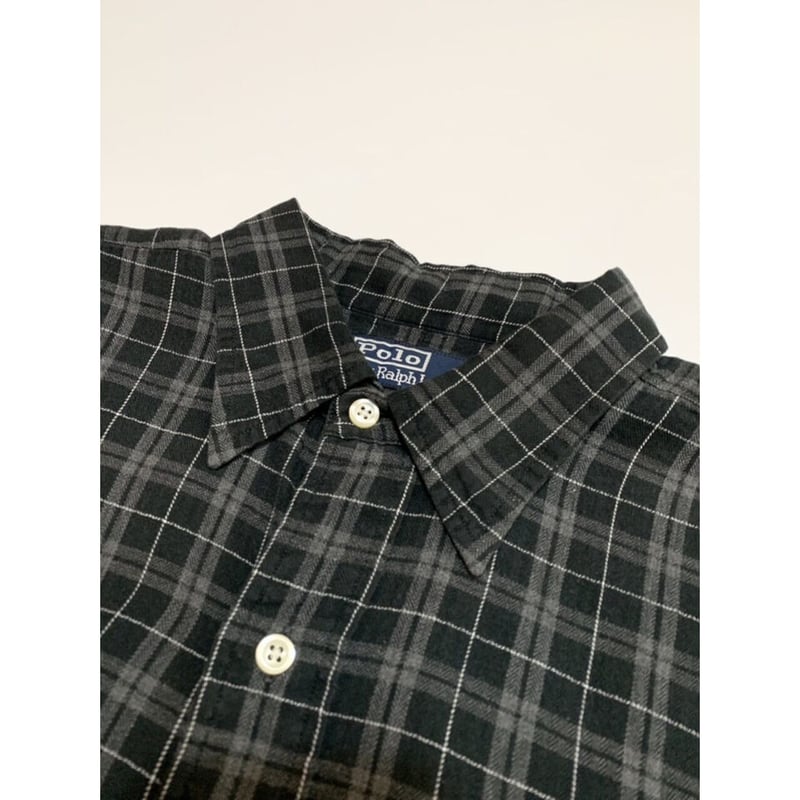 【完全無地】90s ラルフローレン LOWELL SPORT ネルシャツ L POLO RALPH LAUREN - 90年代 ポロ ラルフローレン LOWELL SPORT