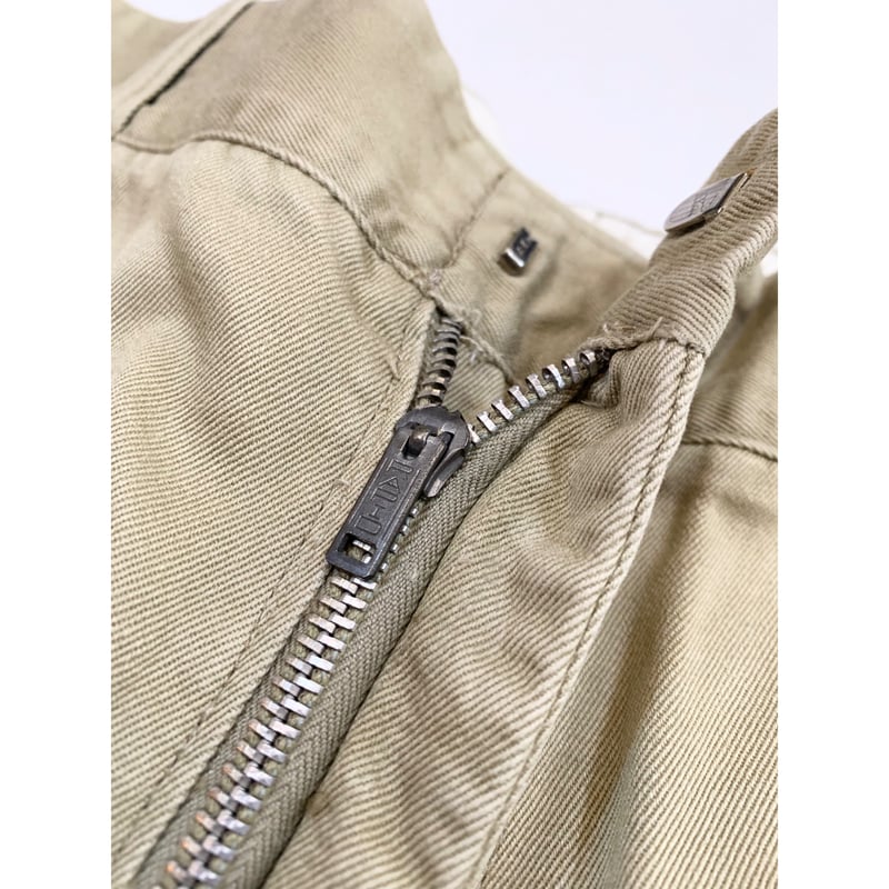 68s´USアーミーカーキチノ W34L31 美品 70s US ARMY KHAKI TROUSERS Size W34L31→W32L29 |