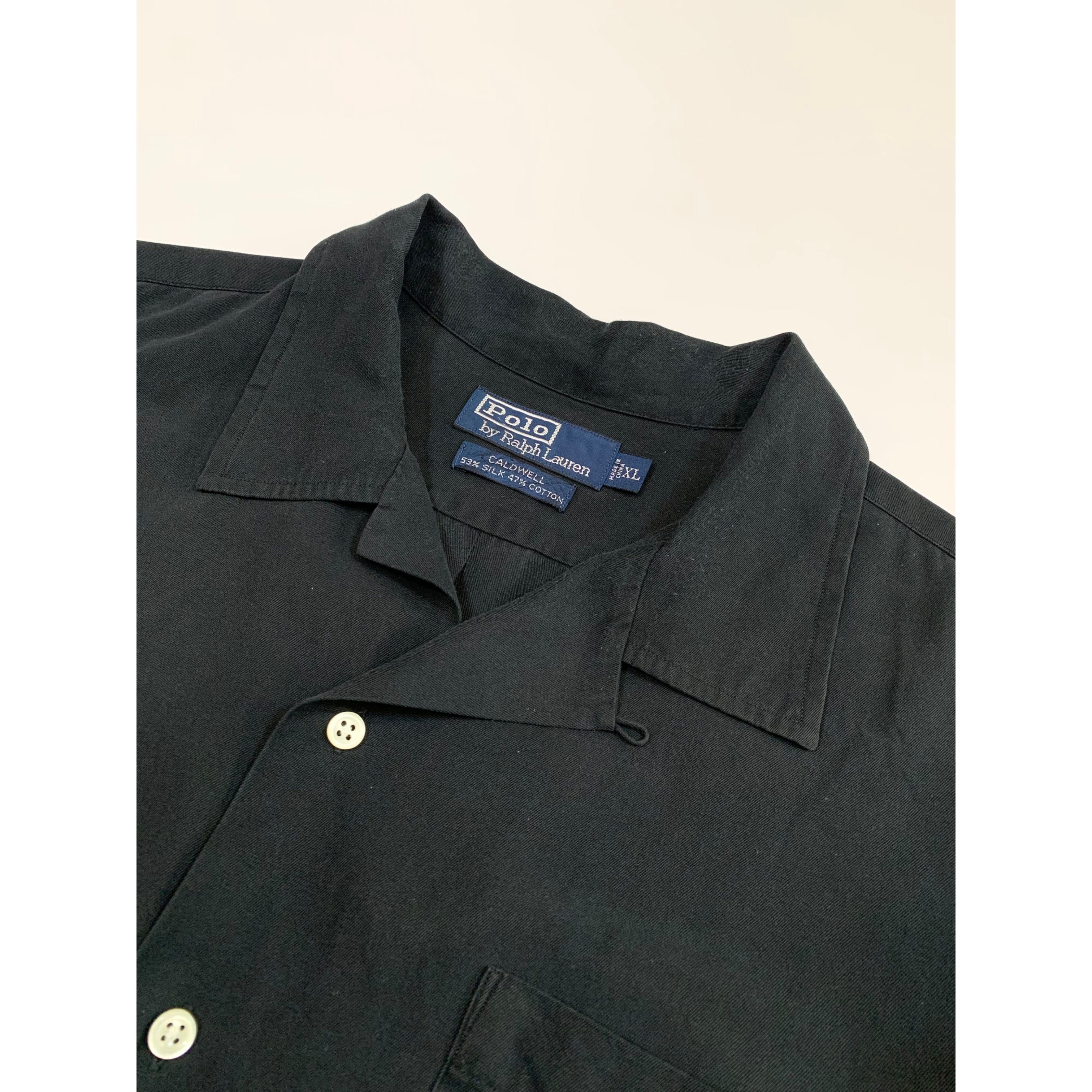 90s Ralph Lauren Shirt CALDWELL 黒 Lサイズ 90s Ralph Lauren 