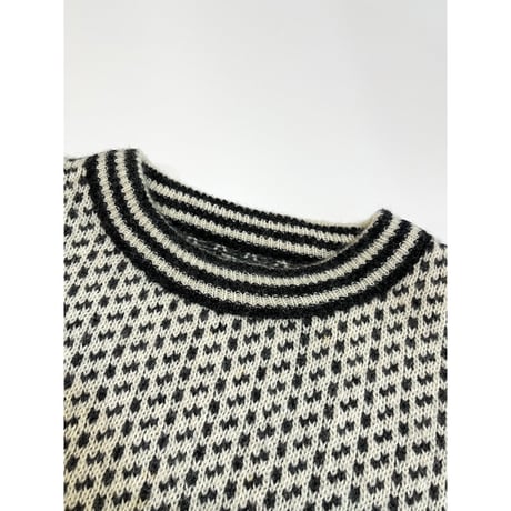 80s L.L.Bean "BIRDS EYE" WOOL KNIT MADE IN NORWAY 🇳🇴 Size XL