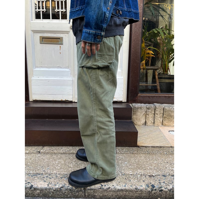 40s US ARMY M-43 HBT CARGO PANTS Size W32L33→W3 40s US ARMY M-43 HBT CARGO PANTS Size W32L33→W3