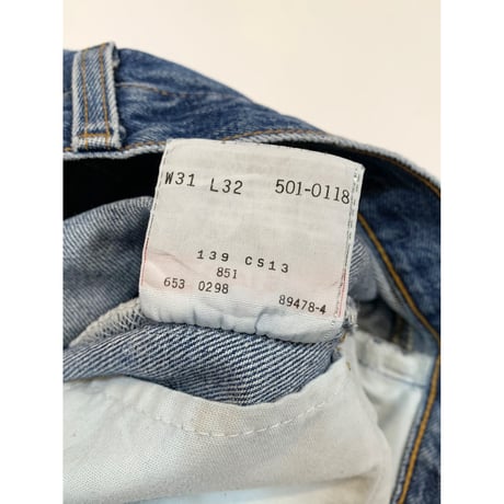 90s Levi’s 501 DENIM PANTS MADE IN USA 🇺🇸 W31L32→W31L31