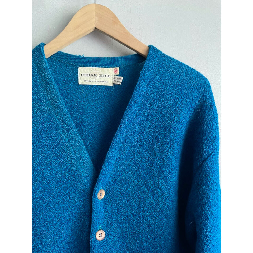 60s CEDAR HILL MOHAIR KNIT CARDIGAN STYLED IN C...