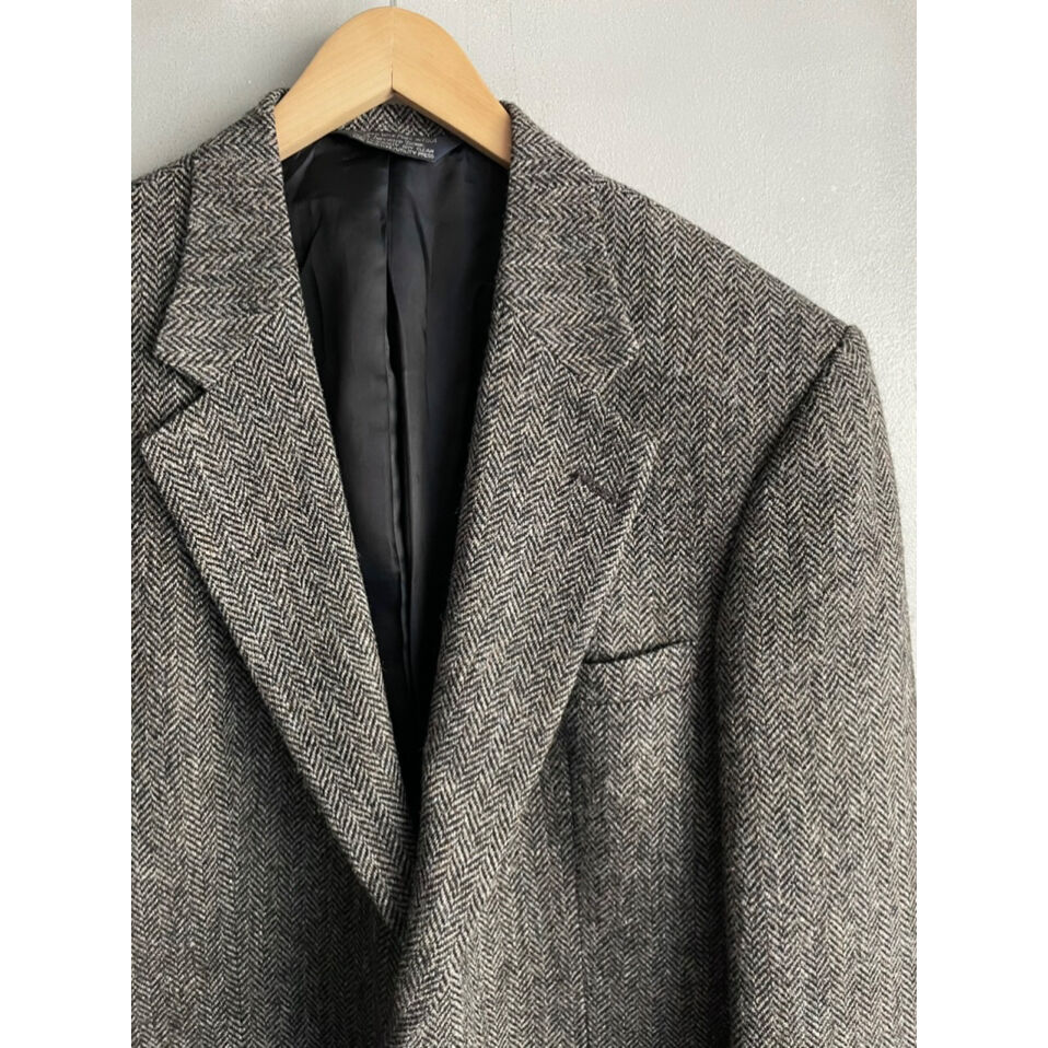 80s LANDS'END HARRIS TWEED JACKET TAILORED IN USA 🇺🇸 Size 46R