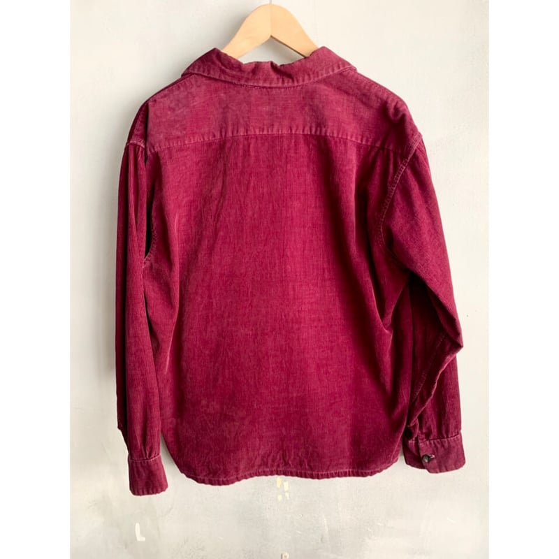 50s Brooks Lane OPEN COLLAR CORDUROY SHIRT Size 50s Brooks Lane OPEN COLLAR CORDUROY SHIRT Size