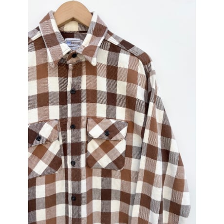 70s FIVE BROTHER FLANNEL SHIRT MADE IN USA 🇺🇸 Size L