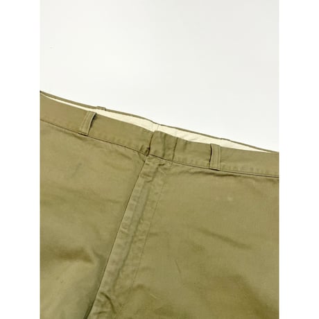 70s US ARMY KHAKI TROUSERS Size W36L32→W35L31