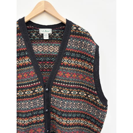 90s L.L.Bean WOOL KNIT VEST MADE IN SCOTLAND 🏴󠁧󠁢󠁳󠁣󠁴󠁿 Size XL-TALL