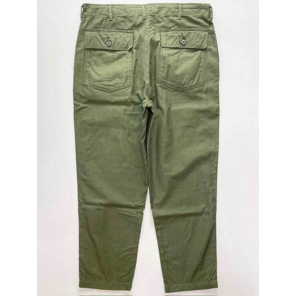 60〜70s US ARMY OG-107 COTTON SATEEN BAKER PANTS