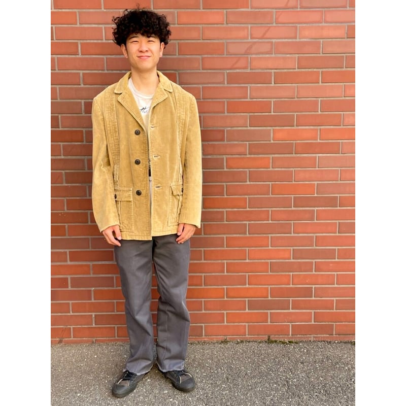 【k8669】ジョージ　USA古着シアーズ70s当時物コーデュロイファラオ 60's SEARS Oakbrook Sportswear ファラオジャケット60年代