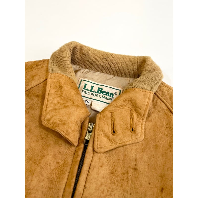 80s L.L.Bean LAMB SUEDE HARRINGTON JACKET Size