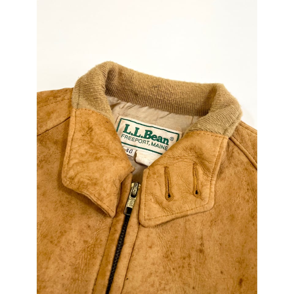 80s L.L.Bean LAMB SUEDE HARRINGTON JACKET Size