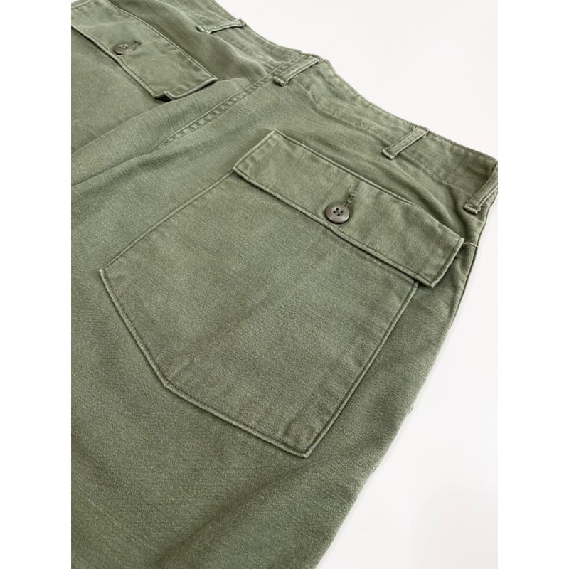 68's US ARMY コットンサテンベイカーパンツ W36L33OG-107 60s US ARMY OG-107 COTTON SATEEN BAKER PANTS Si