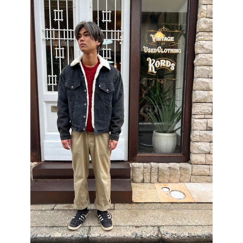 リーバイス Levis ボアジャケット コーデュロイ 70608 サイズ42 90s USA製 Levi's 70608 ボアデニムジャケット 真紺 42 | 古着屋 Uan