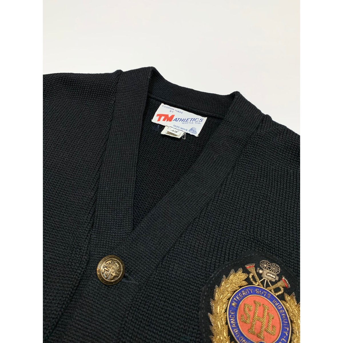 70s TM ATHLETICS LETTERED CARDIGAN Size 42 | KORDS