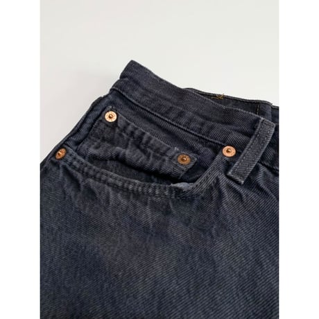 90s Levi’s 501-0185 BLACK DENIM PANTS MADE IN USA 🇺🇸 Size W32L34→W32L33