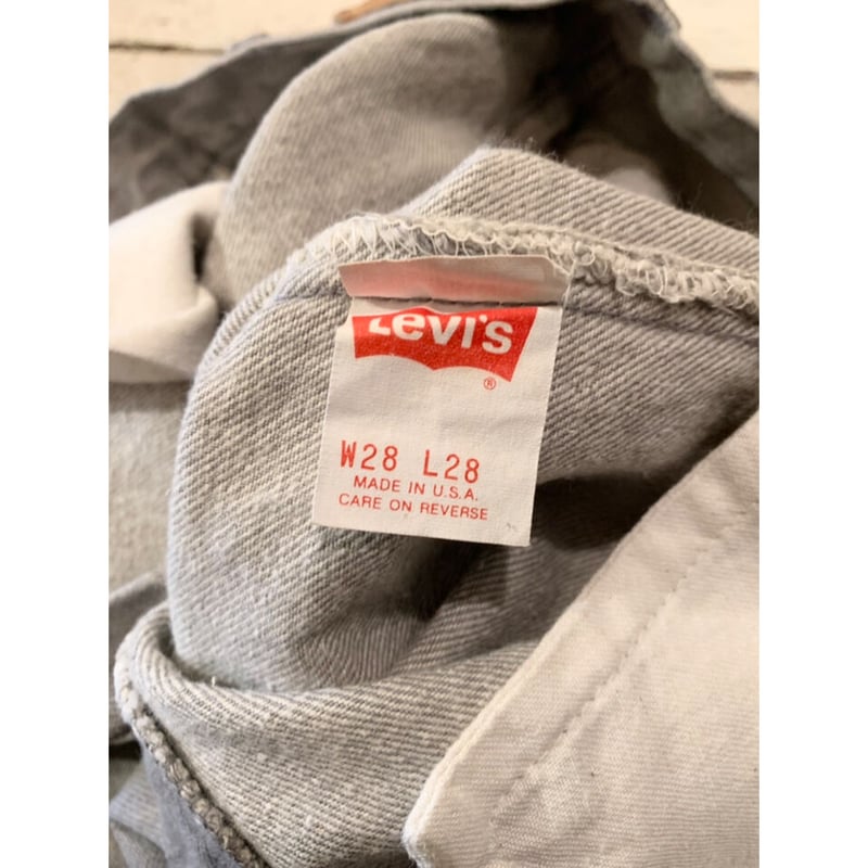 80s Levi's 701 LIGHT GRAY COLOR DENIM PANTS MAD